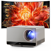Projecteur natif 4K CRE U1 avec mise au point automatique et correction automatique de la distorsion trapézoïdale pour les cinémas maison, les bureaux professionnels et le camping en plein air.