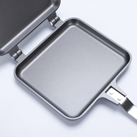 Gaufrier Hot Sandwich Grille-pain poêle Double Grill Cuisine Pan Gaz et Offre Spéciale Moulage sous pression Aluminium moule Petit déjeuner panini presse pan