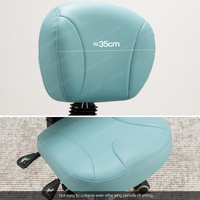 Madamcenter Chaise de maquillage professionnelle rose Technicienne esthétique Spécialiste de la beauté Tabouret de selle bas pour chaises de barbier à cils