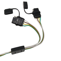 4 vías Y-Splitter Plug Universal Plug & Play de extensión del adaptador arnés para tira LED de señal de vuelta de portón trasero barra de luz remolque