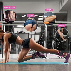 Ensemble de bandes de résistance avec sangles de cheville pour entraînement fitness, équipement d'exercice, poids de cheville, bande élastique de yoga pour homme et femme en salle de sport - Product Image 2