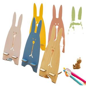 Soporte Creativo Portátil para Teléfono de Escritorio - Soporte de Madera con Diseño de Conejo de Dibujos Animados, Regalo Promocional - Product Image 5