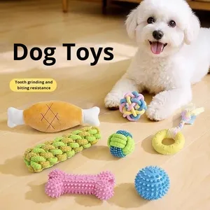 Juguete para Perros, Cuerda de Algodón Resistente a Mordeduras, para Golden Retriever, Bichón Frisé, Cachorros, Limpieza Dental, Anti-Demolición - Product Image 3