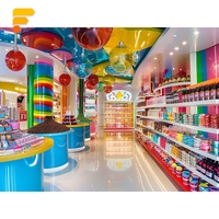 Mobilier commercial en mélamine sur mesure pour magasin de créateurs, aménagement d'espace, conception de magasin de bonbons pour enfants
