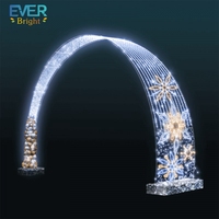 Arche lumineuse LED 3D en PVC pour décoration de jardin, idéale pour la remise des diplômes, Thanksgiving, Noël et Halloween, utilisation extérieure en ville