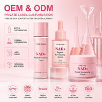Vente en gros de produits de soin du visage coréens luxueux NAD Plus Peptide, ensemble de 3 pièces, sérum anti-âge, crème liftante et raffermissante, pour tous types de peaux, ODM