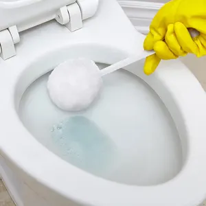 WC cepillo de limpieza detergente inodoro desechable cepillo video