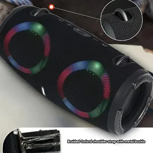 <span class=keywords><strong>Mini</strong></span> haut-parleur portable étanche 100W haute puissance avec micro intégré, lumières LED RGB, subwoofer sans fil pour extérieur - Product Image 2