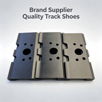 Plaquettes de chenille en acier forgé pour excavatrice, traitées thermiquement, pièces de rechange pour train de roulement, garantie 2 ans, compatibles CAT Doosan