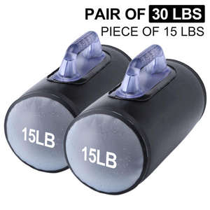 Paire d'haltères pliables de 30 lb remplies d'eau, réglables pour le renforcement musculaire - Product Image 5