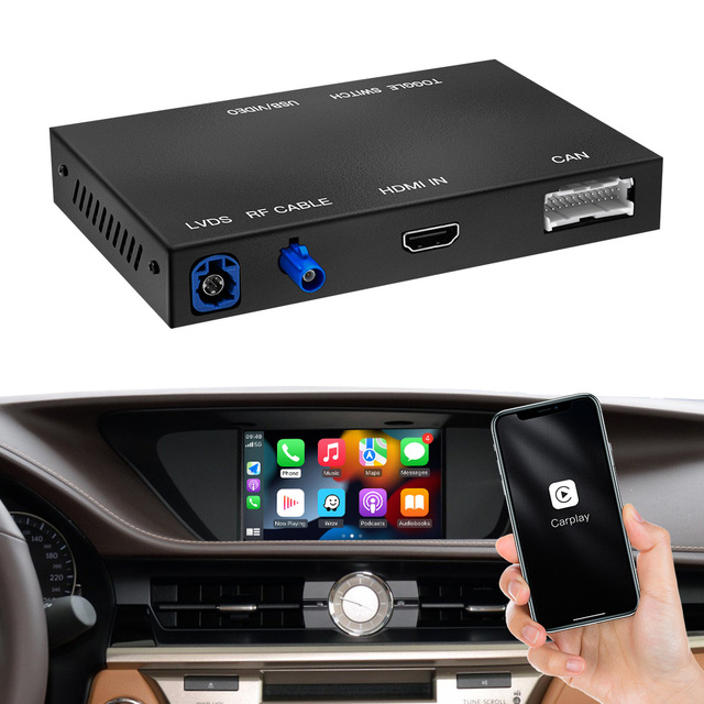 CARABC Wireless Apple Carplay Android Auto Decoder for LEXUS 2014-2019 CT ES GS IS LC LS LX NX RC RX Car Video Player Youtube