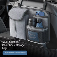Sac de rangement pour coffre de voiture en cuir de grande capacité, organisateur de rangement multifonctionnel, sac de rangement pour dossier de siège de voiture
