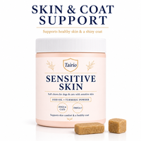 Friandises à Mâcher Douces pour Chiens et Chats Contre les Allergies, Quercétine, Curcuma, Oméga 3, Confort Cutané et des Pattes, Toutes Races, Formule Vétérinaire, OEM