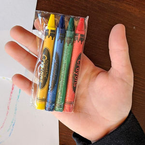 4 색 표준 크기 미니 크레용 팩 어린이를위한 무독성 크레용 파티 호의 학용품 여행 크레용 - Product Image 4