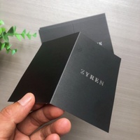 Biglietti da Visita Pieghevoli di Lusso Personalizzati con Lamina Argento, Biglietti di Ringraziamento, Menu Pieghevoli con Logo e Codice QR, Basso MOQ