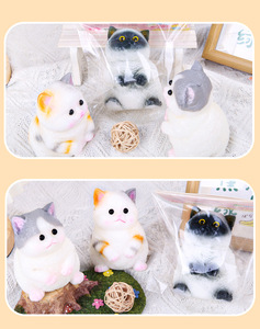 Jincan Lindo Gato de Peluche Antiestrés de Simulación, Muñeco de Alivio del Estrés, Venta al por Mayor de Fábrica, Regalo Festivo, Juguetes para Apretar - Product Image 3