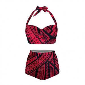 Maillots de bain imprimé rouge, <span class=keywords><strong>tatouage</strong></span> polynésien Direct d'usine, paréos longs pour femmes, Cover-up, Bikini confortable, vêtements de plage, 2023 - Product Image 2