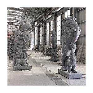 Hindu Đền Trang Trí Cổ Lớn Đá Vôi Đá Granite Đền Trụ Cột Với Chân Sau Thiên Chúa Tượng - Product Image 1