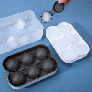 Moule à glaçons et à boules en silicone de qualité alimentaire grande taille, avec couvercle, pour la fabrication de crème glacée - Vente chaude - Product Image 1