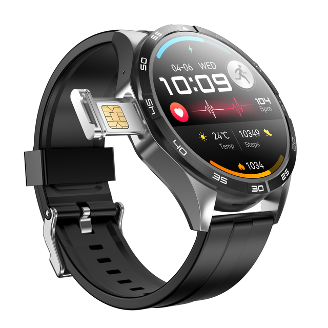 4G Android Smart Watch for Men AMOLED Waterproof Smartwatch with SIM Card Fashion Smart Watch Bands Compatible with Apple Watch