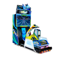 Grand équipement de jeu d'arcade, simulateur de course somatosensoriel à code QR et à monnayeur pour la compétition de surf, de jet ski et de bateaux