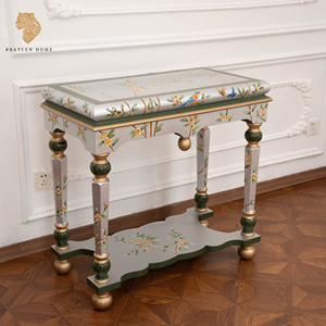 Stile americano in legno massello puro stile disegnato a mano tavolo d'<span class=keywords><strong>ingresso</strong></span> di fascia alta Console da salotto intagliato tavolo fine piattaforma di visualizzazione - Product Image 2