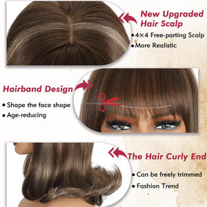 Perruque Courte Synthétique Noire JAMBALAYA Résistante à la Chaleur pour Cosplay, Perruque Bob Mi-longue pour Femme, Idéale pour Fêtes - Product Image 6