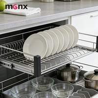 Em Promoção: Cesto Organizador de Talheres Deslizante de Duas Camadas com Fechamento Suave para Armário de Cozinha e Bandeja Coletora de Água