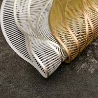 Vente chaude lumière luxe or tasse PVC doux décoratif tapis de Table Rose tapis de repas pour fête marmite isolation thermique plaque Cartons