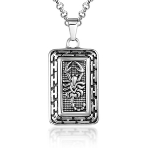 Collier de <span class=keywords><strong>scorpion</strong></span> en acier inoxydable pour hommes, style rétro, Punk, Animal, pendentif, dogtag, mode <span class=keywords><strong>Rock</strong></span>, bijoux, cadeau - Product Image 1