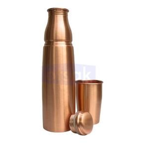 Botella de Agua de Cobre Clásica, Simple y Ecológica, a Prueba de Fugas, Reutilizable, Portátil, para el Hogar, la Oficina, Viajes, Hidratación Diaria - Product Image 6