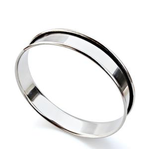 <span class=keywords><strong>Stampo</strong></span> per <span class=keywords><strong>crostata</strong></span> di uova in acciaio inossidabile 90x20mm con bordo arrotolato - Product Image 4