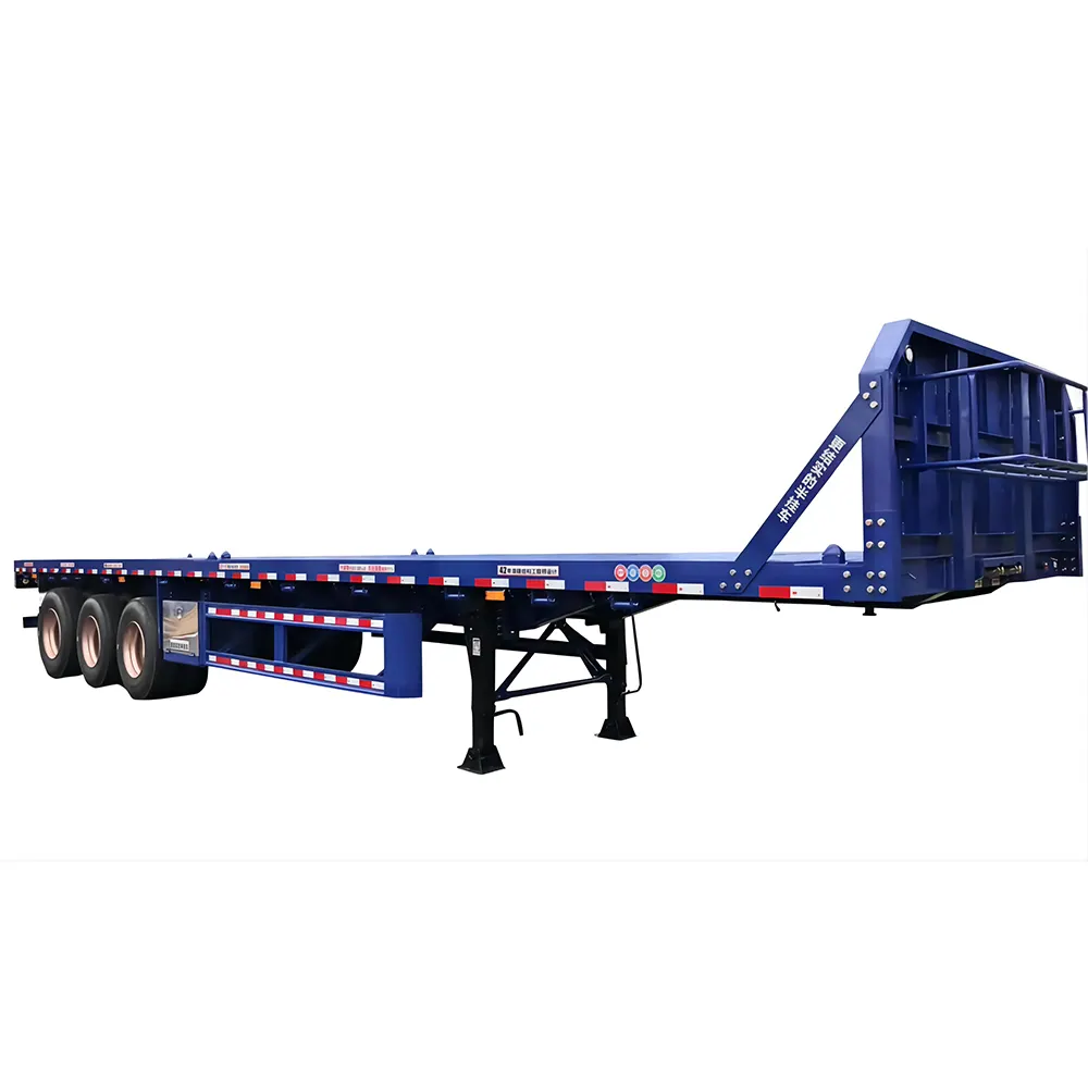 Flatbed Trailer Flat Bed Semi Trailer for Sale and Chinese Used 3axles 60 Tons 80 /100 Ton Steel Truck Trailers