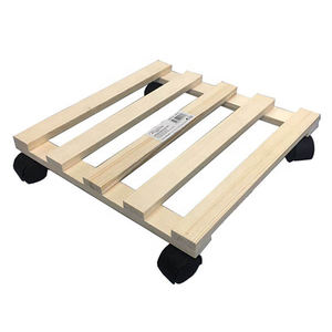 Vier rad hartholz garten pflanze blumentopf basis dolly <span class=keywords><strong>mover</strong></span> warenkorb - Product Image 1