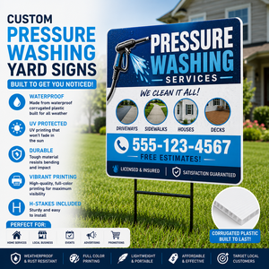 Letreros Personalizados para Jardín, Resistentes al Agua, con Protección UV, de Plástico Corrugado, con Estacas en Forma de H para Uso en Exteriores - Product Image 1
