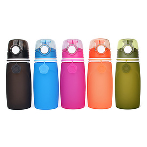 Botella de agua plegable de 550 ml, portátil, de silicona, para viajes, deportes al aire libre, para mujeres - Product Image 5