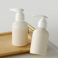Botol Pompa Plastik PE Matte 100ml Mini Isi Ulang Dispenser Botol Kosong untuk Perjalanan, Pembersih Wajah, Losion, Kemasan Kosmetik