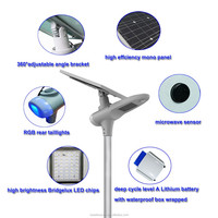 Contrôleur MPPT semi-intégré 5000LM pour lampadaire solaire avec capteur de mouvement, indice de protection IP65, LED, stockage de batterie, construction en aluminium
