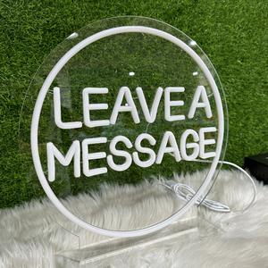 Enseigne lumineuse LED décorative en français Laisser un message pour la décoration de mariage <span class=keywords><strong>Livre</strong></span> d'or audio - Product Image 1