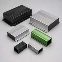 Caja de Distribución Pequeña de Perfil Extruido, Mecanizado CNC de Precisión, Anodizado, Longitud Personalizada OEM
