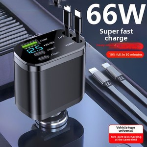 Sạc ô tô đa năng siêu tốc 120W 6A, bộ chuyển đổi 1 ra 4 đầu, kiểu dáng hiện đại, 12-24V - Product Image 2