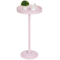 Table d'appoint rose en gros, table d'appoint ronde rose, petite table à boissons rose pour salon