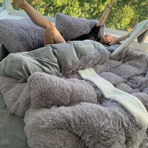 IDOTEX luxe 4 pièces ensemble de literie nouveau <span class=keywords><strong>rose</strong></span> Boho imprimé oreillers couette avec oreilles de <span class=keywords><strong>lapin</strong></span> en peluche moelleux luxe couette couvre - Product Image 5