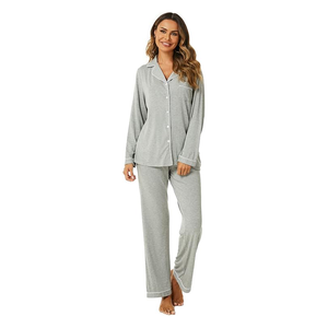 2026 ToCreative Nuova Moda Camicie <span class=keywords><strong>da</strong></span> <span class=keywords><strong>Notte</strong></span> <span class=keywords><strong>da</strong></span> Donna a Maniche Lunghe con <span class=keywords><strong>Bottoni</strong></span>, Morbido Abbigliamento <span class=keywords><strong>da</strong></span> <span class=keywords><strong>Notte</strong></span>, Set Lounge, Pigiami in Bambù - Product Image 2