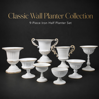 Pot de fleurs moderne de luxe en métal doré, vase en fer texturé gaufré pour la décoration intérieure, le jardin et les centres de table de mariage en hôtel