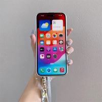 Portefeuille sac à main étui de téléphone croix corps PU chaîne en cuir extérieur à l'aide de téléphone couverture sac pour iPhone 16 15 14 13 12 11 Pro Max Plus