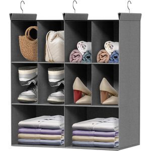Organizador de armario colgante con 10 compartimentos de tela no tejida para organizar la ropa del dormitorio - Product Image 1