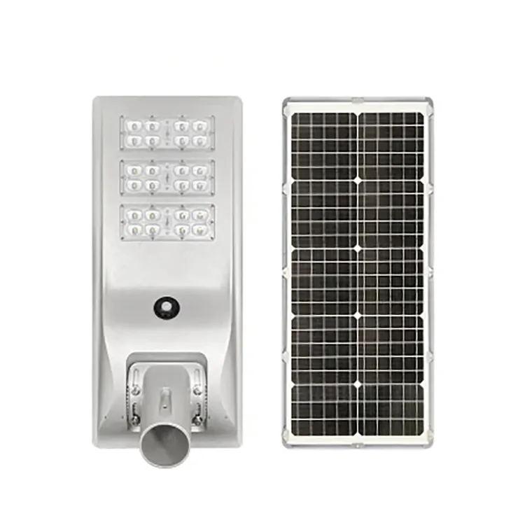 Tout-en-un Ip65 Système de lampadaire solaire à LED blanc chaud moderne extérieur automatisé alimenté par étanche