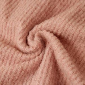 Nouveauté Mode Best-seller Style vintage Couleur rose clair Style contrasté Tissu bouclé 25% laine pour manteau d'hiver Automne Costume Robe - Product Image 4