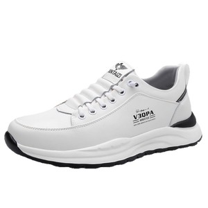 XINTAIZI Men Summer Height Increasing <b>Sneakers</b> Genuine <b>Leather</b> Round Toe Rubber Outsole V30PA EVA Midsole Casual Shoes - Product Image 5